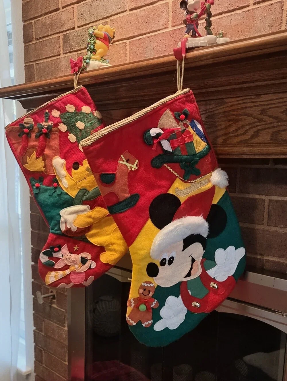 Disney Vintage Mickey Mouse Stocking And Holder